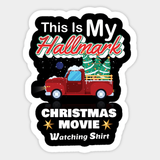 Funny Christmas This Is My Hallmarks Movie Watching Sticker